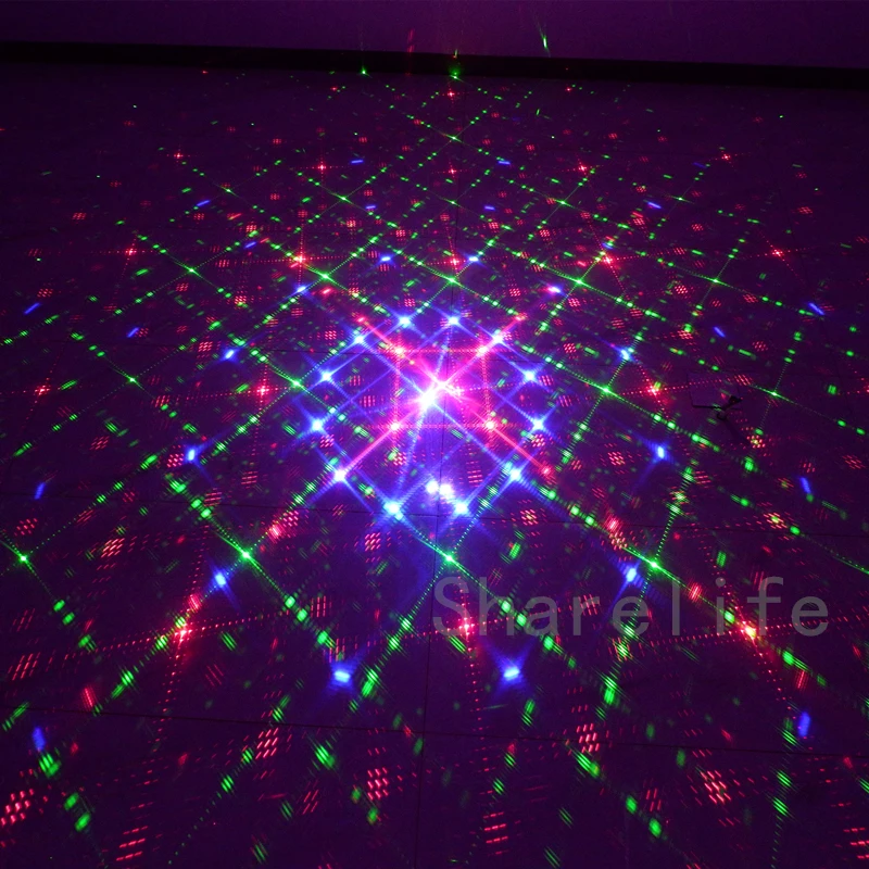 Show de Velocidade do Motor Motor de Controle Sharelife 4 Lente Mini 96 Rgrb Padrão Música Luz Laser dj Partido Home Mostrar Stage de Controle Remoto Iluminação 96 Rgrb 9 Cheap Efeito de Iluminação de palco