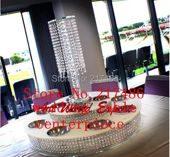 

free shipping , ony chandelier on top , no stand 10 pieces one lot ,table top chandelier centerpieces for weddings