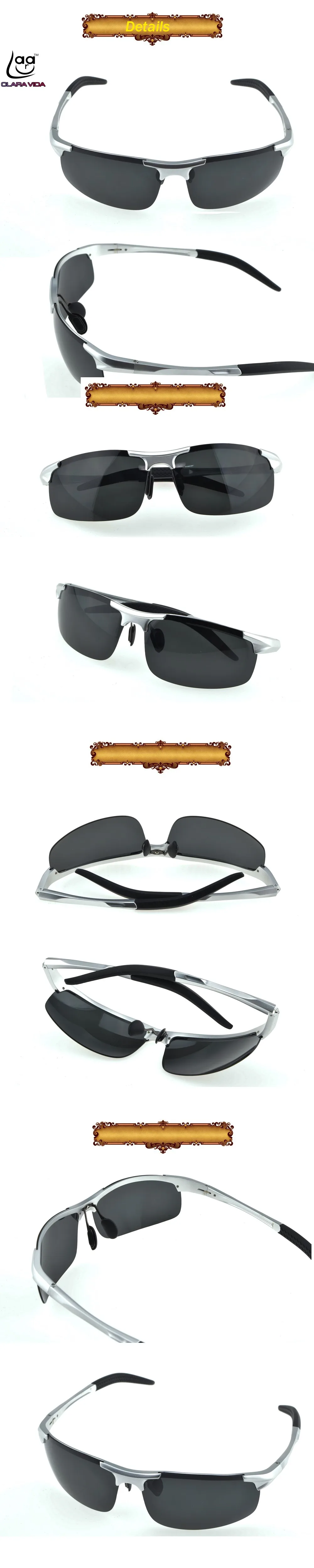 Ограниченная серия Clara Vida Брендовые спортивные винтажные Поляризованные солнцезащитные очки из алюминиево-магниевого сплава Uv400 Uv