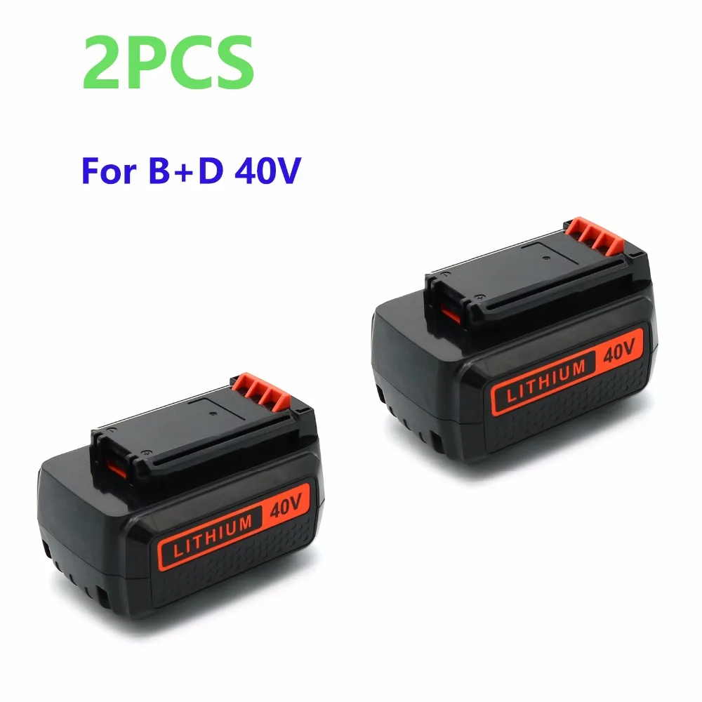 

High capacity 40v 2ah lithium Replacement Battery for Black Decker li-ion battery sets 2PCS