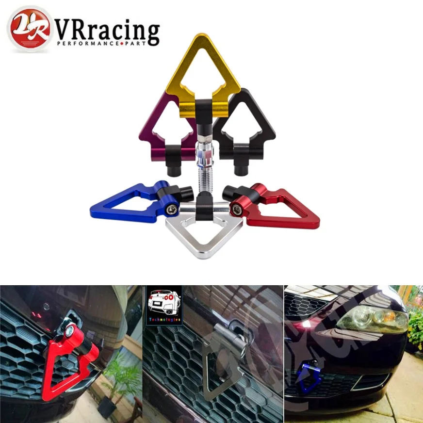 

VR RACING - Japan Models Car Screw Aluminum CNC Triangle Ring Tow Towing Hook JDM RACE For Honda Toyota VR008