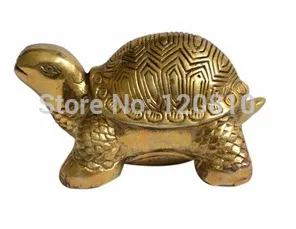 

Brass Copper statue turtle decoration rich lucky evil feng shui home macrobian