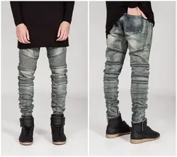 Новый для мужчин s джинсы для женщин узкие облегающие Отбеленные черный серый синие джинсы облегающие эластичные брюки мужчин XY3