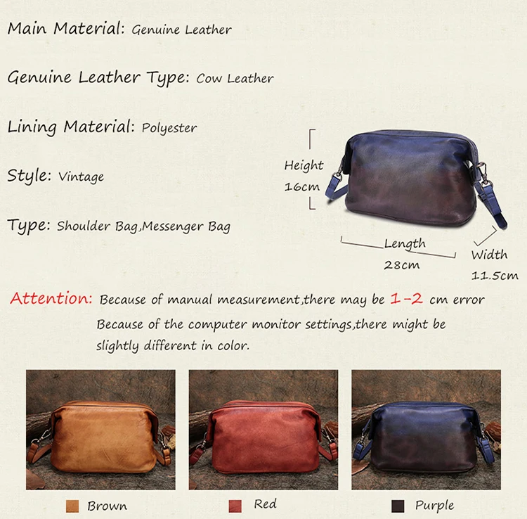 Женская сумка-мессенджер через плечо, ручная работа, натуральная кожа, новинка, женская сумка на ремне, Ретро стиль, коровья кожа, кожаная сумка