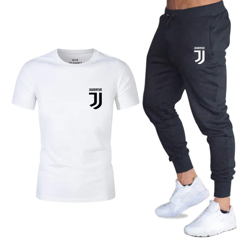 

Quality Men's Sets T Shirts+pants men Brand clothing Two piece suit tracksuit Fashion Casual Tshirts Gyms Workout suit
