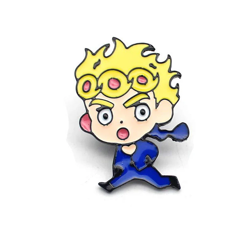 

JOJO'S BIZARRE ADVENTURE cosplay women 90s funny cartoon backpack clothes diy decoration Enamel Brooches badge collar pins