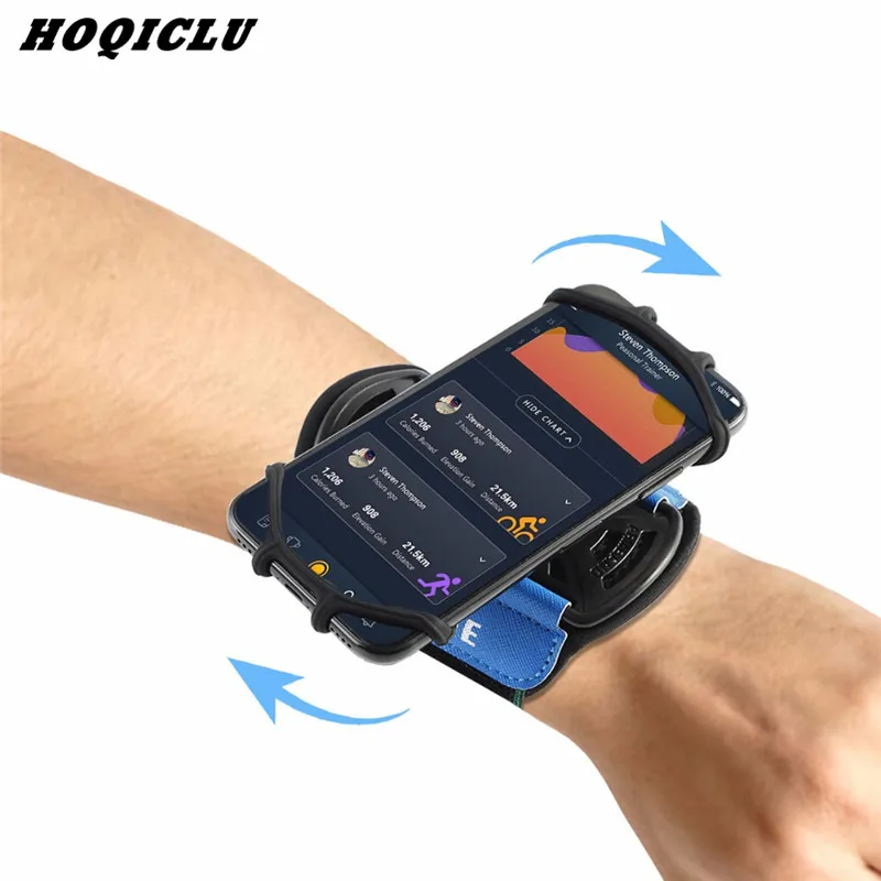 شارة رياضية حقيبة لهاتف أي فون XR/XS 6 7 8 العالمي للتدوير المعصم رياضة الجري الذراع الفرقة مع مفتاح حامل ل 4 -6 بوصة الهاتف