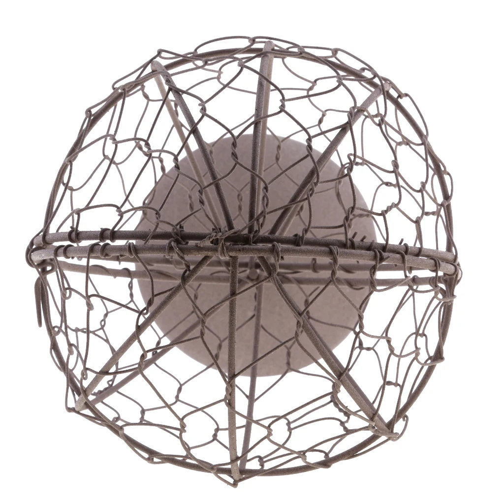 Rustic Iron Frame With Stand Ball Shape Succulent Pot Free Standing Pot 28cm