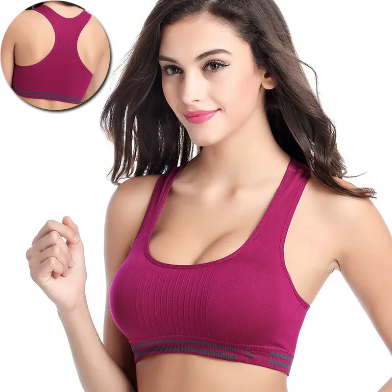 Women Push Up Sports Bra For Woman Seamless Solid Color Gym Shakeproof