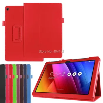 

100PCS By DHL Fedex For Asus ZenPad 10 Flip Cover Litchi Stand Leather Case For Asus Z300C