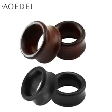 8-25 мм черные деревянные пробки ювелирные изделия для тела деревянные пробки для ушей ушные измерители тоннели пирсинг ушные носилки пробки и тоннели дерево 10 мм