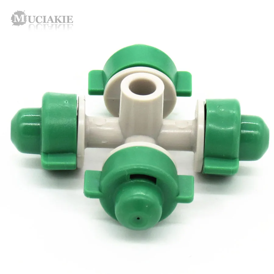 

MUCIAKIE 1PC Cross Misting Sprayer for Greenhouse Humidification Cooling Automatic Gardening Sprinkler Irrigation Equipment