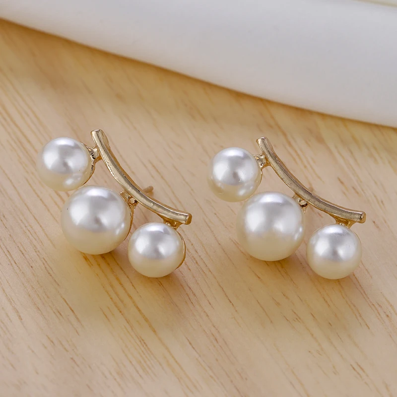 

Flashbuy Pearl Drop Earrings For Women Trendy Small Statement Alloy Pendant Earrings Wedding Party Fashion Jewelry