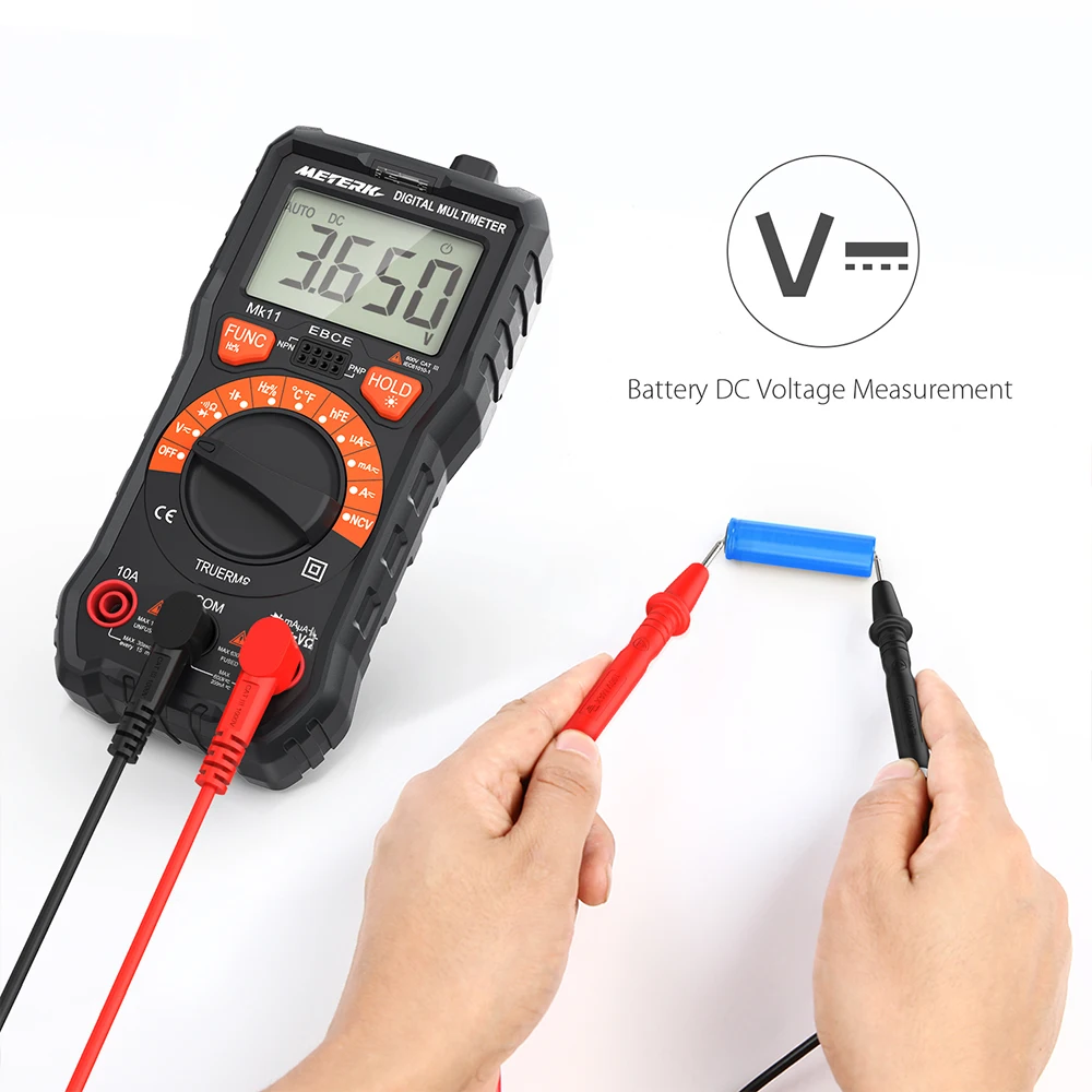 

Digital Multimeter True RMS Non Contact Voltage Multi Meter DMM Voltmeter Ohmmeter Measuring Tester with LCD & Flashlight