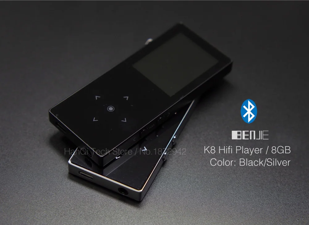 BENJIE K8 Bluetooth MP3 плеер 8 Гб Спортивный Mp3 музыкальный плеер рекордер FM радио Поддержка TF карта со встроенным динамиком