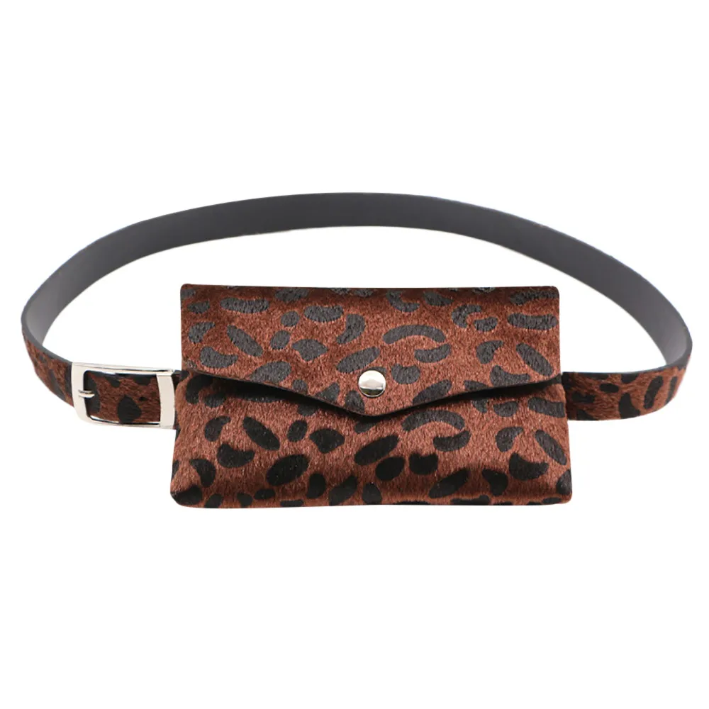 

Leopard Women Belt Bag Cool Casual Waist Bag Ball Chain Fanny Pack Outside Phone Travel Handy Functional Waist Pack #BL5