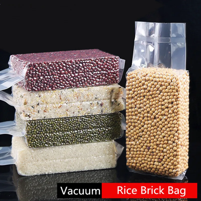Stand Up Vacuum Food Saver Packaging Clear Plastic Bags Snacks Dry