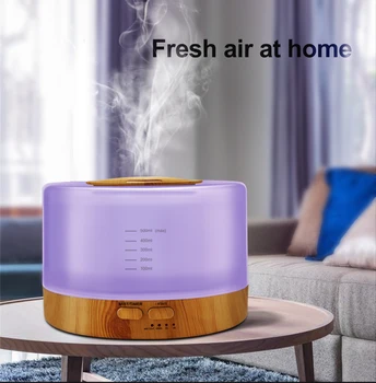 

550ML Aroma Essential Oil Diffuser Aromatherapy Air Humidifiers Wood Grain Home Office Ultrasonic Cool Mist Maker