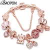 BAOPON-Bracelets à breloques coeur d'amour pour femme, perles Marano bricolage, bracelet fin, bijoux de mariage pour femme, amoureux, 2024