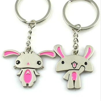 

10Pair/Lot Creative Couples Pink Long Rabbit Ears Keychain Wedding Favors And Gifts Souvenirs Wedding Event & Party Supplies
