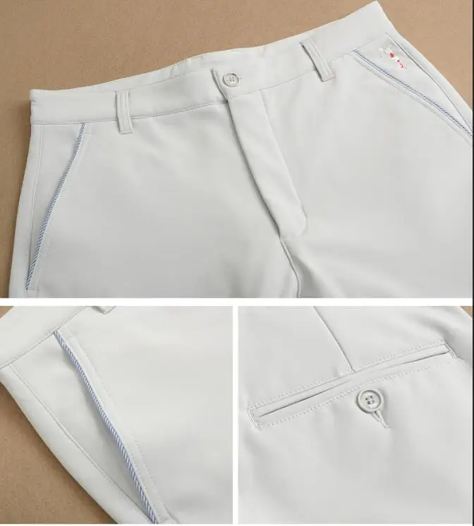 Autumn Winter Golf Men's Pants Straight Slim Trousers Male Fleece keep warm Elastic Solid Color Golf sportswear Pants size30-38 Autumn Winter Golf Men's Pants Straight Slim Trousers Male Fleece keep warm Elastic Solid Color Golf sportswear Pants size30-38