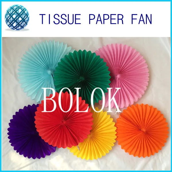 

12inch(30CM)6pcs/lot Tissue Paper Fan