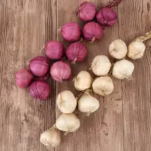 Имитация пены овощей искусственный чеснок поддельный лук Висячие овощи веревка украшение дома реквизит для фотографий 10 шт./струна