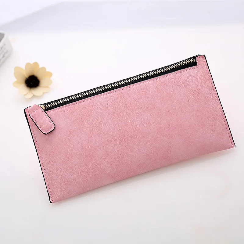 

eTya New Fashion Women Wallets Scrub Leather Zipper Female Clutch Credit Card Holders Girl Women's Long Coin Purses Handbags