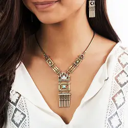 Топ Мода женщин ожерелье в стиле панк кисточки цепь с металлическими звеньями свитер ожерелье вечерние праздничные аксессуары подарок для
