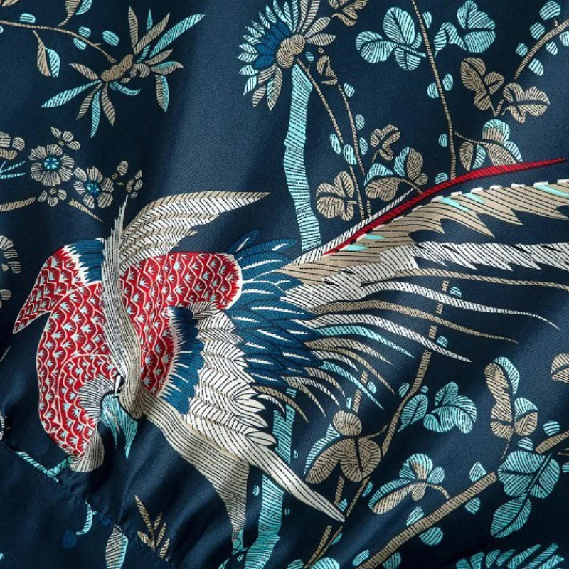 Японский женский кардиган с рукавом летучая мышь, куртки типа кимоно, женское летнее кимоно Harjuku, женское свободное кимоно с принтом Феникса