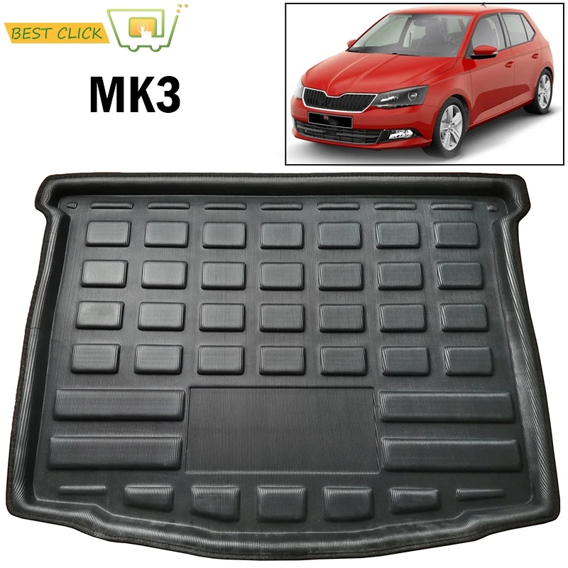 

Fit For Skoda Fabia Hatchback 2015 2016 2017 2018 2019 Boot Liner Rear Trunk Mat Cargo Tray Floor Carpet Mud Kick Protector