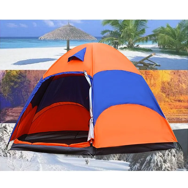 

Brand Outdoor 5-8 Persons Large Tent Sunshade Double Layer Sun Shelter Rainproof Anti-UV Shed Camping Hiking Travel Tent