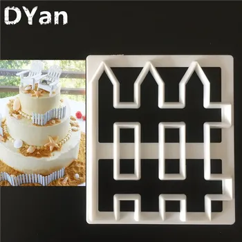 

Free Shipping Kitchen DIY Creative 1PC Picket Fence Plastic Cake Decoration Sugarcraft Tool Cake Tool Cookie Cutting A1276