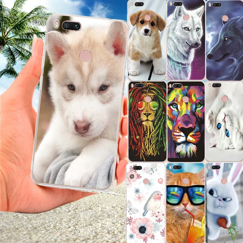 Painted animal Case for xiaomi Mi 5X or A1 A2 Lite 6X 8 Redmi 5 plus S2 Note 4X 5A pro 6A soft TPU Silicon Phone case |