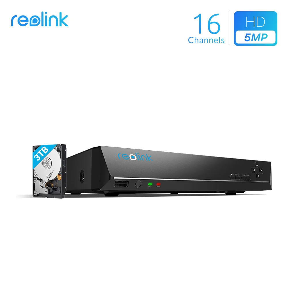 preço 16ch Reolink 5MP 4MP PoE Network Video Recorder com tb HDD APENAS para Reolink 3 HD Câmeras IP RLN16 410