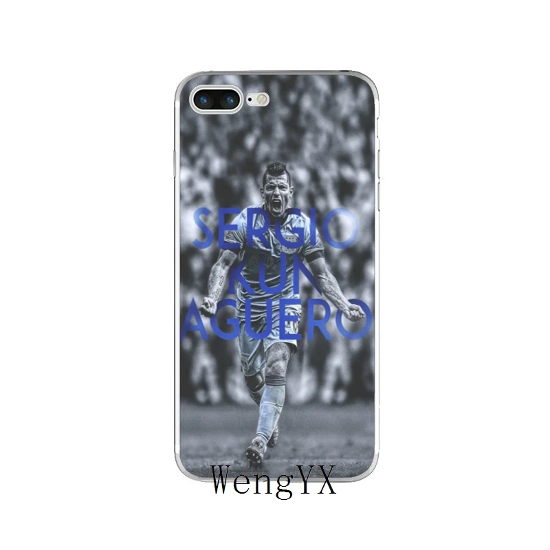 WengYX футболист Sergio Aguero 10 постер тонкий силиконовый мягкий чехол для телефона для iPhone X 8 8plus 7 7plus 6 6s plus 5 5S 5c SE 4 4S - Цвет: SergioAgueroA12