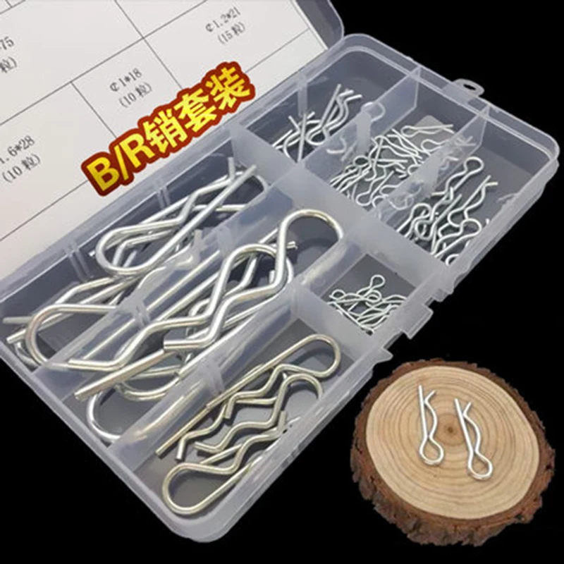 

80pcs Cotter Pin Assortment Set Grab Kit Split Lock Pins spring