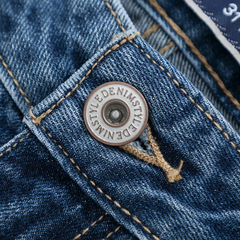 SEMIR мужские джинсы новые летние 2018 отверстие прямые девять минут брюки хлопковые