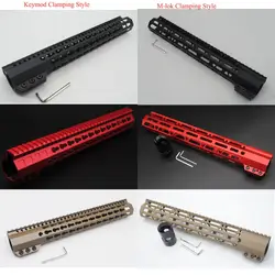 13.5 ''дюймовый черный/красный/Тан KeyMod/M-lok зажима Стиль монолитную Топ Handguard Rail Picatinny бесплатная поплавок крепление Системы