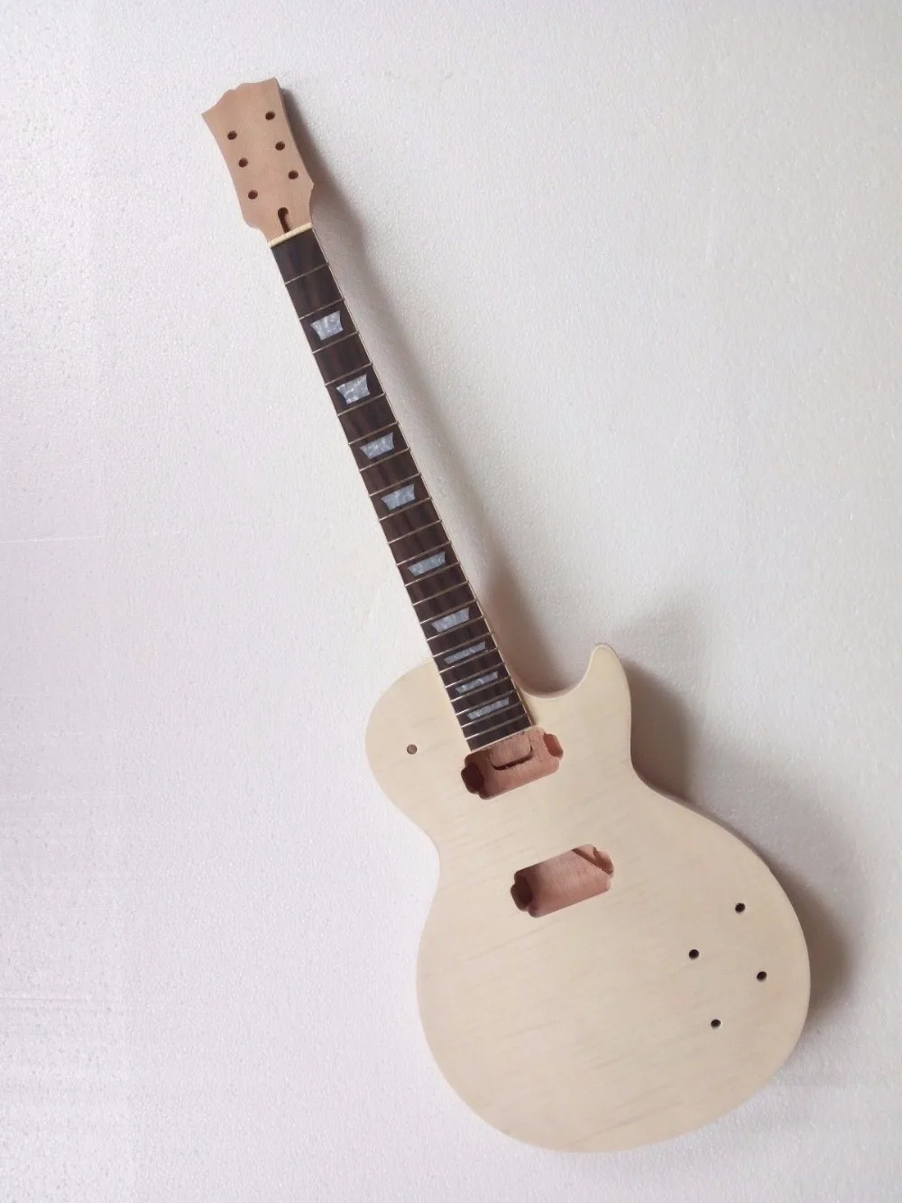 Unfinished electric guitar body with neck Excellent handcraft LP parts