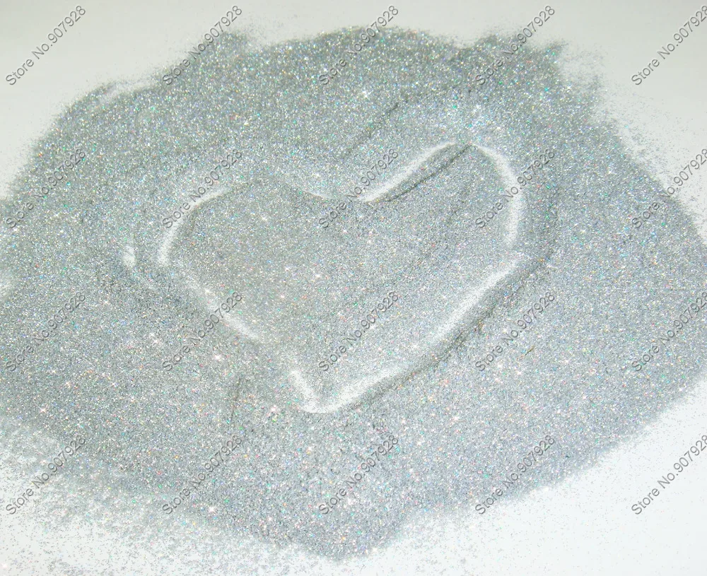 50gram x (0.1MM)004 Holographic Laser Silver Color Shining Fine Nail