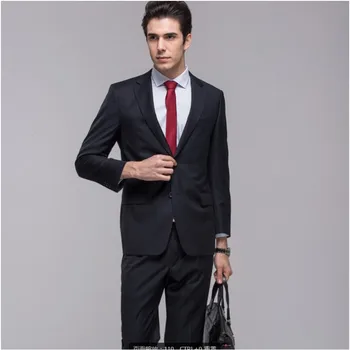 

New Custom Made Mature Men's Suits Wedding Wear latest Coat and Pants tuxedo jacket Formal Prom men Clothing Wear Groom men suit