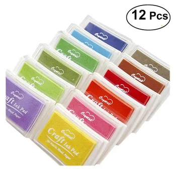 

12pcs Multi-colored Giant Ink Pads Stamp Pads for DIY Craft DIY Ink Pad Set