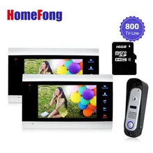 Homefong Security Apartment video door phone with video recording Video Intercom System Outdoor Station door camera with SD card