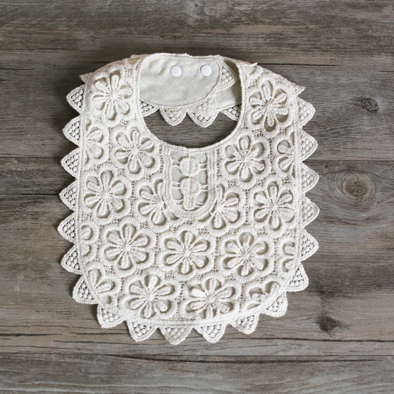 Cotton Baby Burp Cloths Lace Baby Burp Cloths Cotton Bib Girl Lace