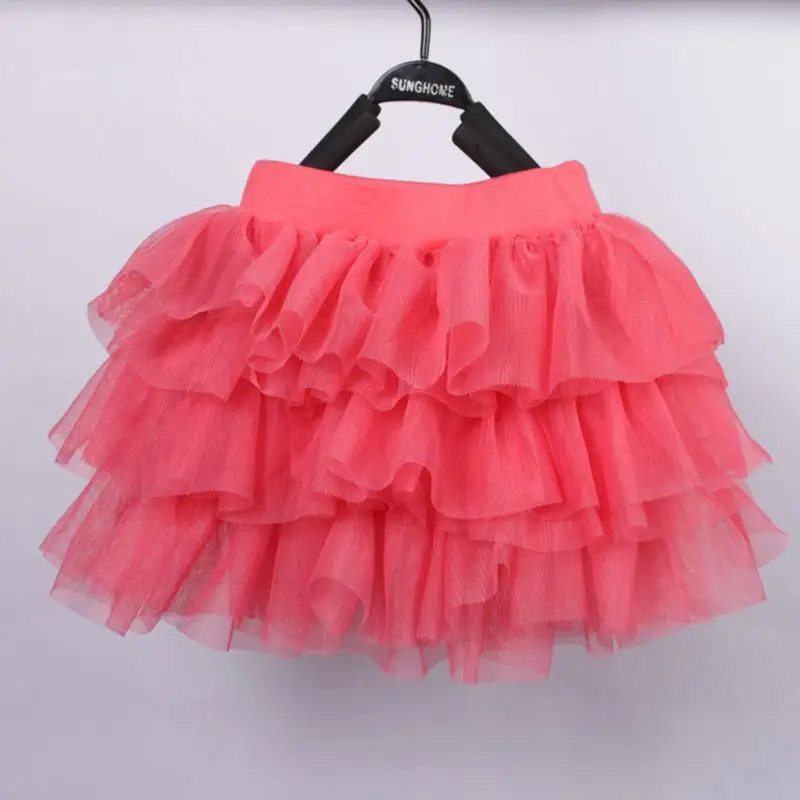 Модные юбки-пачки для девочек; юбка-балерина для малышей; детская шифоновая пышная повседневная одежда ярких цветов - Цвет: Лаванда