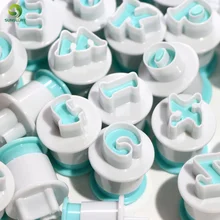 Пластиковые инструменты для выпечки верхний регистр строчные буквы помадка резка мягкие DIY конфеты плесень