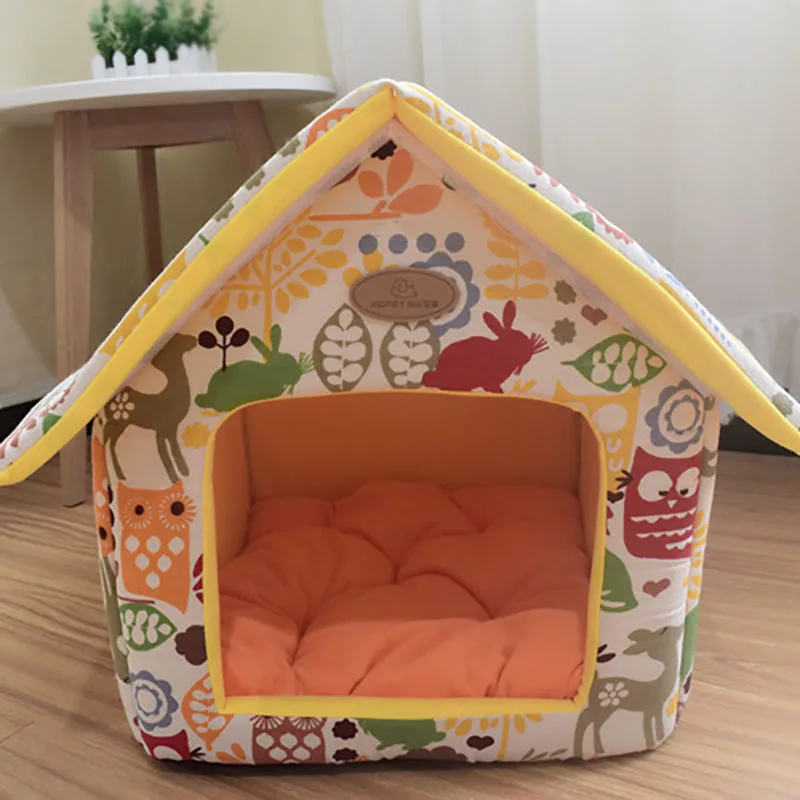 

New 1PC Pet Dog Cartoon Bed & Sofa Warming Dog House Soft Dog Nest Kennel For Puppy Cat Plus Size Small Medium Dogs Pet House