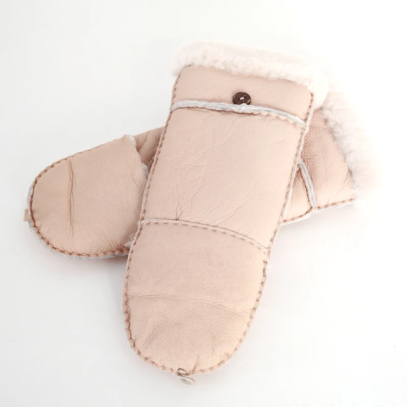 Студенческие перчатки зимние теплые перчатки женские дизайнерские кожаные шерстяные перчатки из овчины ветрозащитные варежки X07