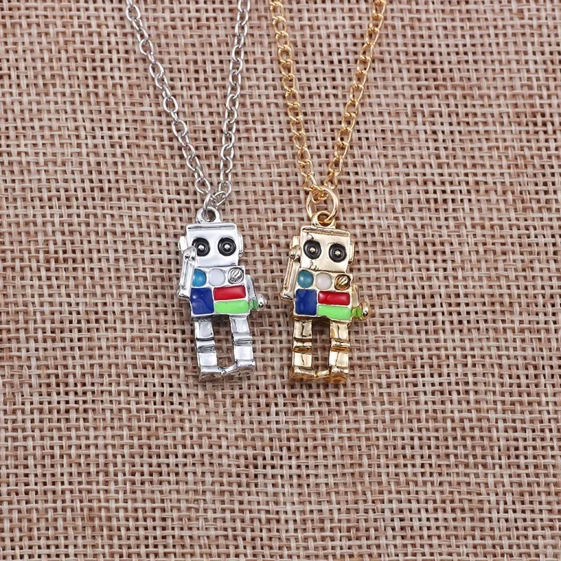 Trendy-3D-Robot-Pendant-Necklace-Women-Men-Cute-Enamel-Colors-Alien-Gold-Silver-Chain-Necklaces-Fashion (2)